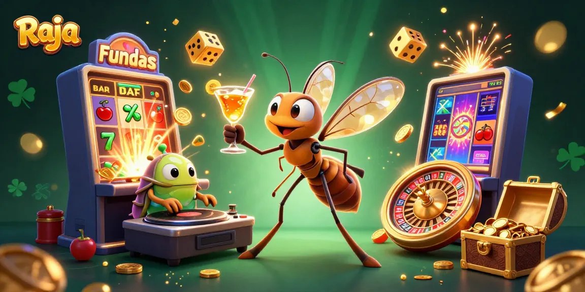Engage in thrilling gameplay with Raja game login, featuring unique casino characters and vibrant icons.