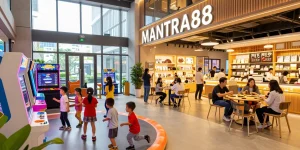 MANTRA88 entertainment hub with families enjoying diverse attractions